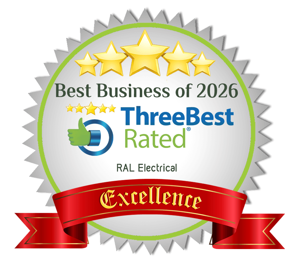 Three Best Rated Best Business of 2026 Excellence award for RAL Electrical
